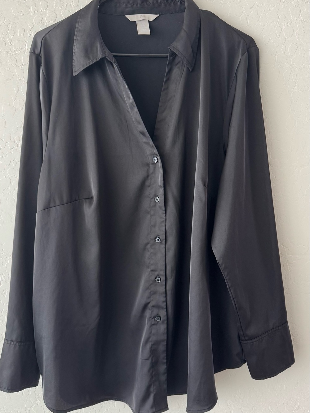Black button down top